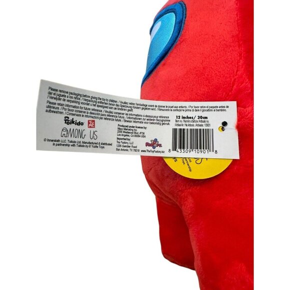 AMONG US RED BAT Plush 12" Video Game Character Limited Edition Toikido 2022 NWT - Picture 3 of 8